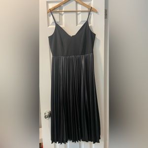 Halston Black Pleather Dress